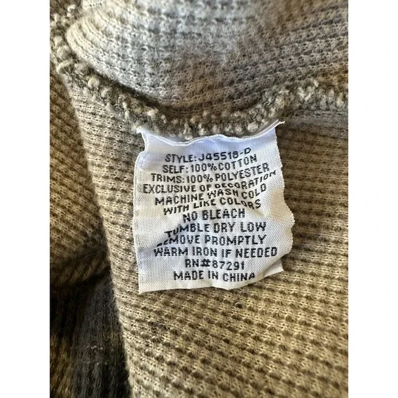 Johnny Was Thermal Waffle Knit Embroidered Camo Hoodie Pullover Green Size Small - Picture 9 of 11